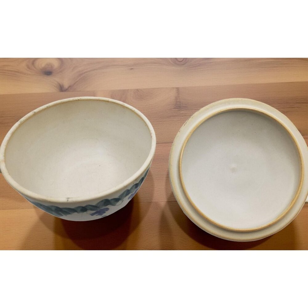 Vintage Paine Falls Pottery stoneware lidded baking dish with grape vines design - Picture 8 of 13